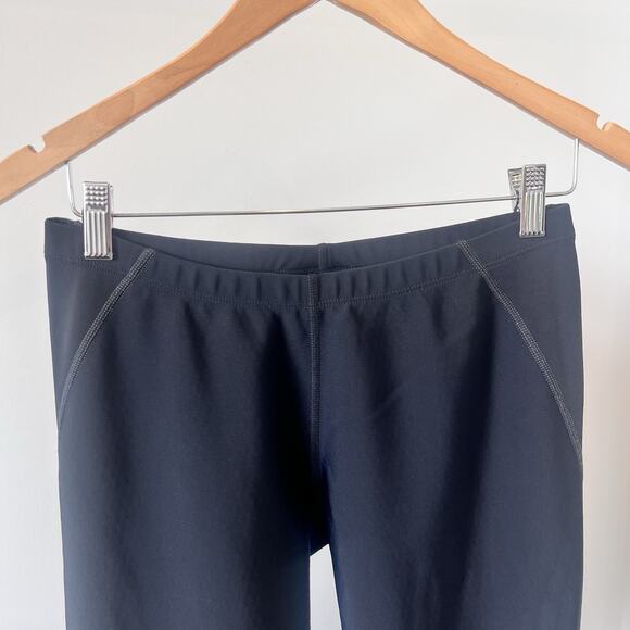 NOVARA Size Large Womens Leg‎ Zip Stretch Waist Drawstring Cycling Black Pants - Picture 2 of 10